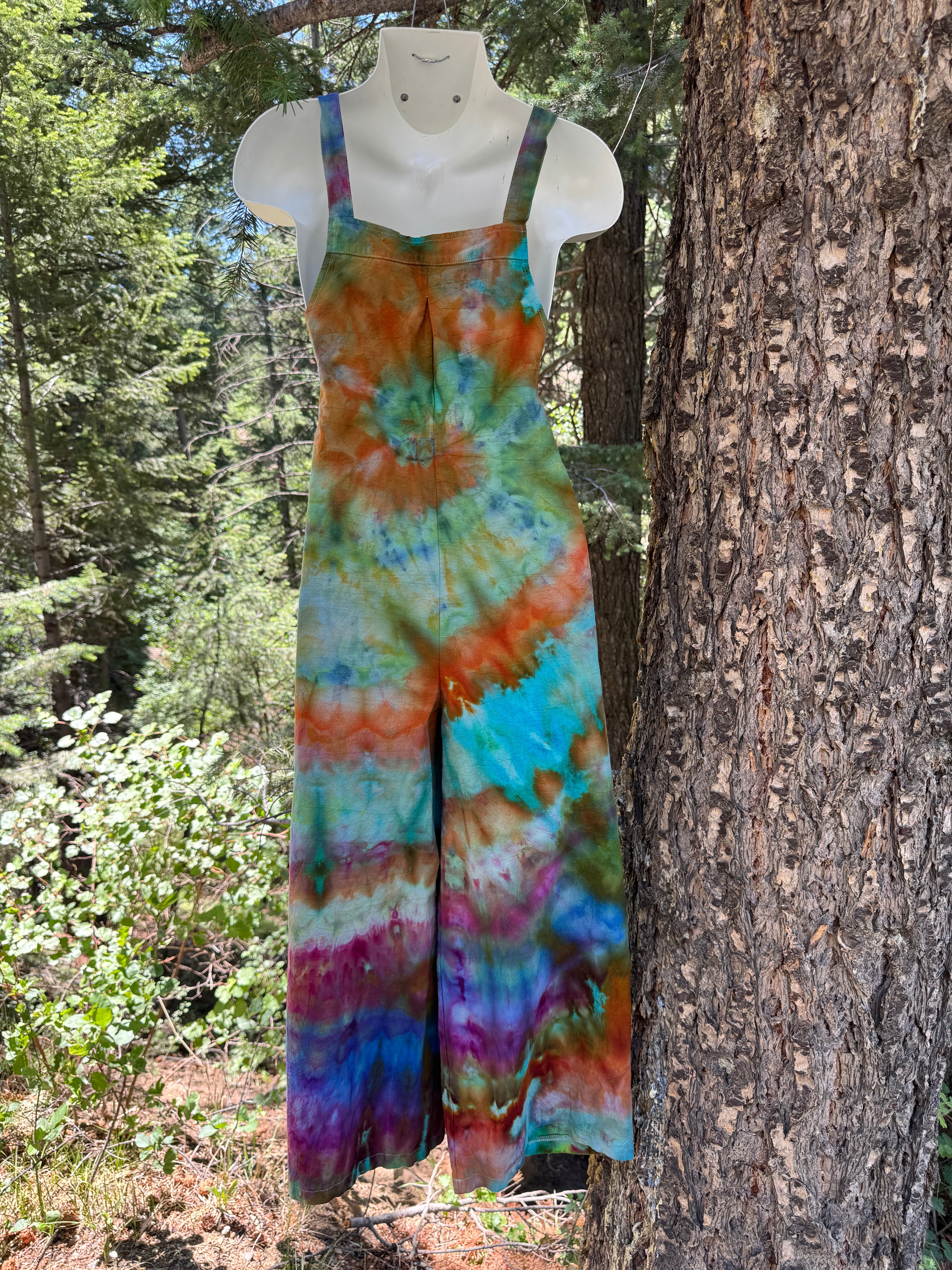 Tie-Dyed Overalls - Small