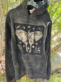 Reverse Dyed Luna Moth Hoodie - Large