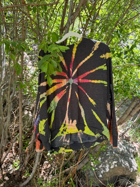 Reverse Dyed Sweater - Rainbow Burst - XL