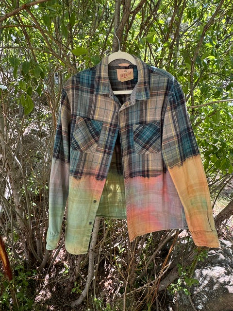 Reverse Dyed Flannel Shirt - Large