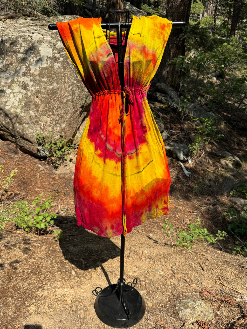 Reverse Dyed Swimsuit Cover with Hood - SMALL