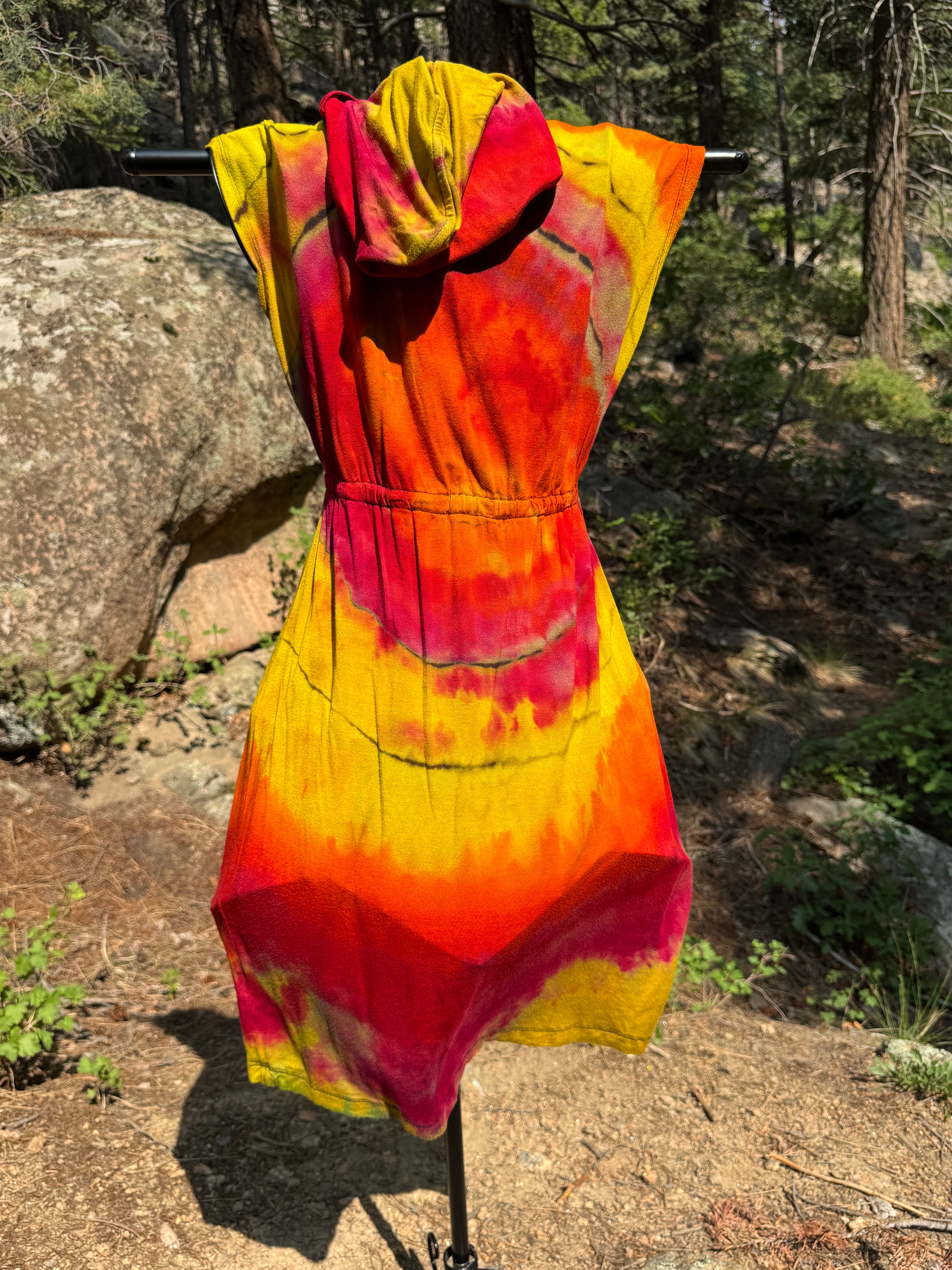 Reverse Dyed Swimsuit Cover with Hood - SMALL