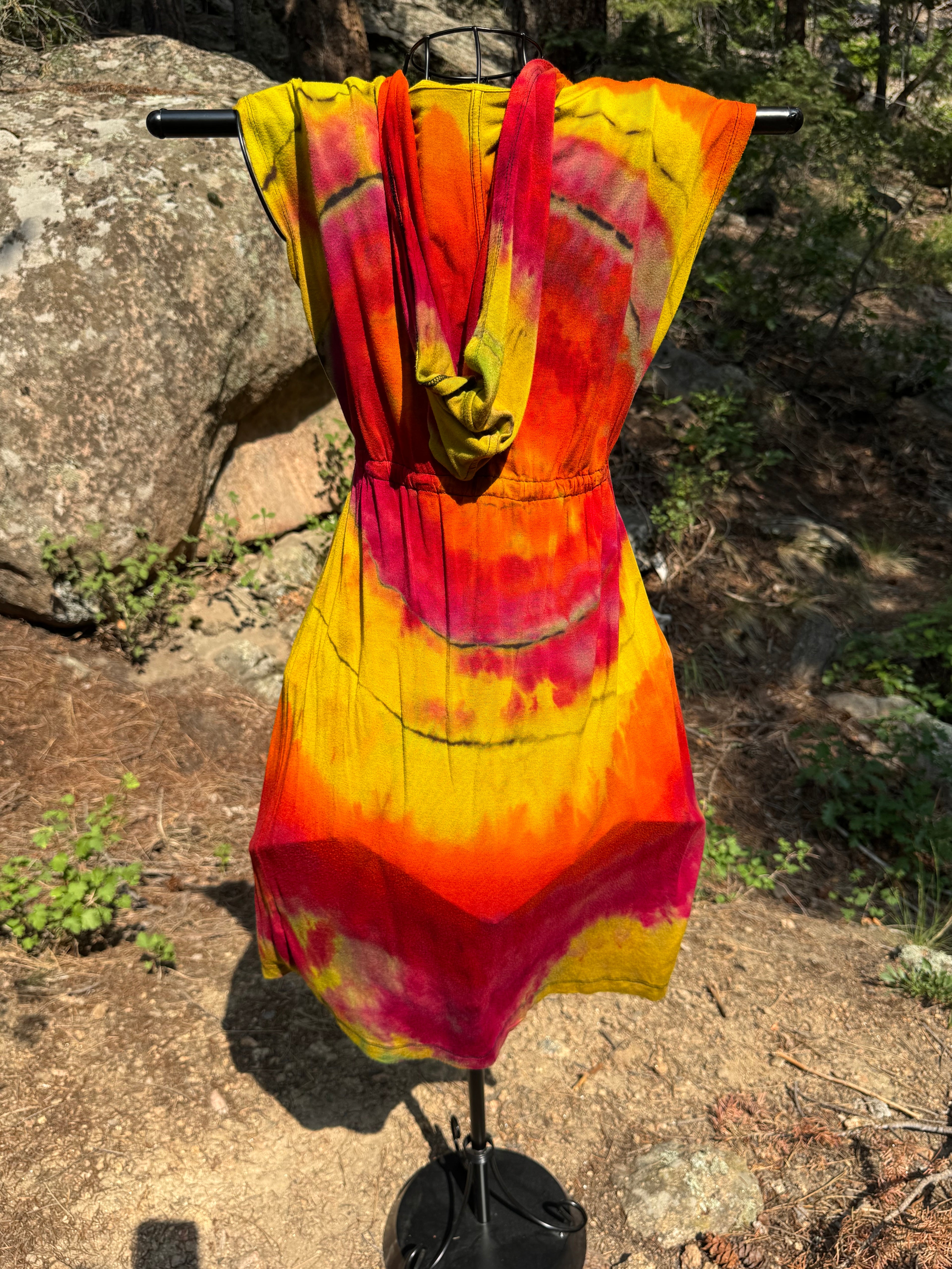 Reverse Dyed Swimsuit Cover with Hood - SMALL