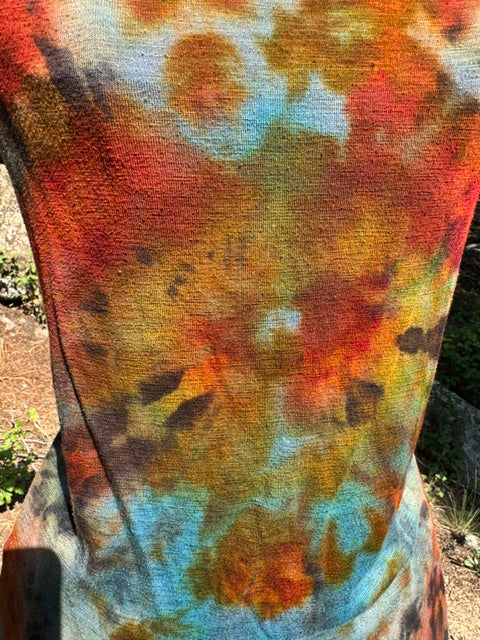 Earthy Organic Reverse Tie-Dye Dress- Medium