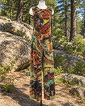 One-of-a-kind earthy geode wide-leg jumpsuit