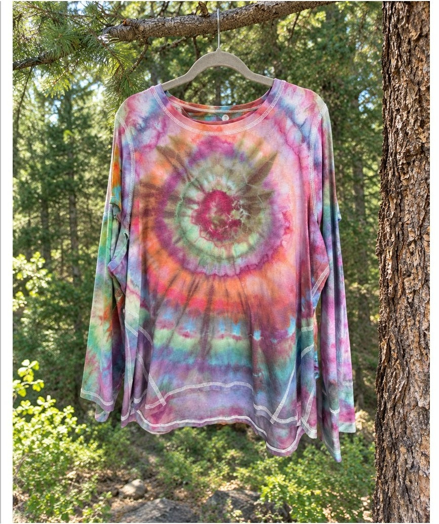 MMM-TD-005 pastel mandala asymmetrical tunic