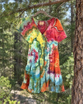 Mossy Mountain Mama MMM-TD-061 one-of-a-kind ice-dyed babydoll dress
