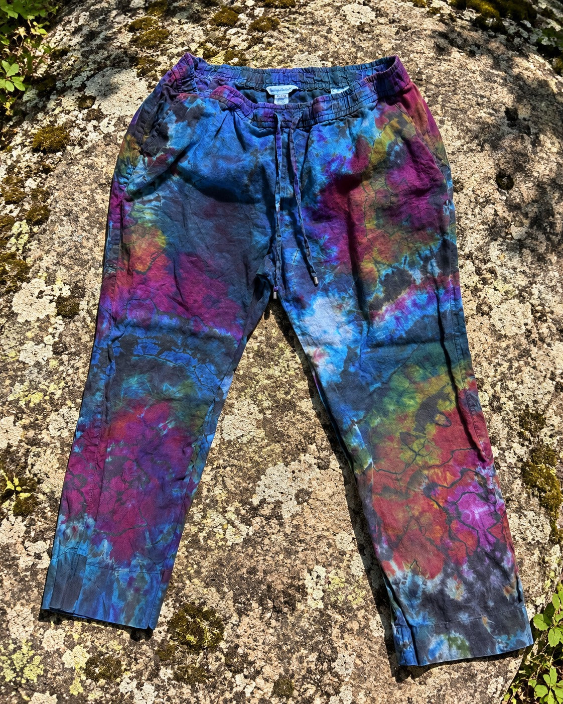 MMM-TD-081 hand ice dyed drawstring pants