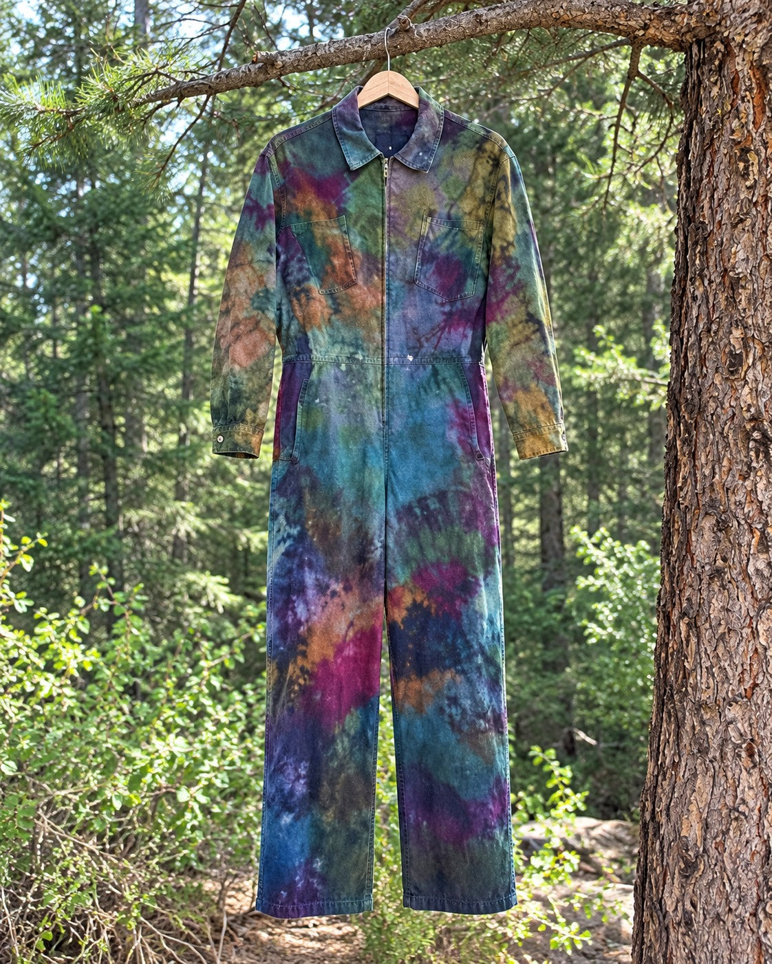 MMM-TD-100 Fashion Nova geode dyed utility jumpsuit